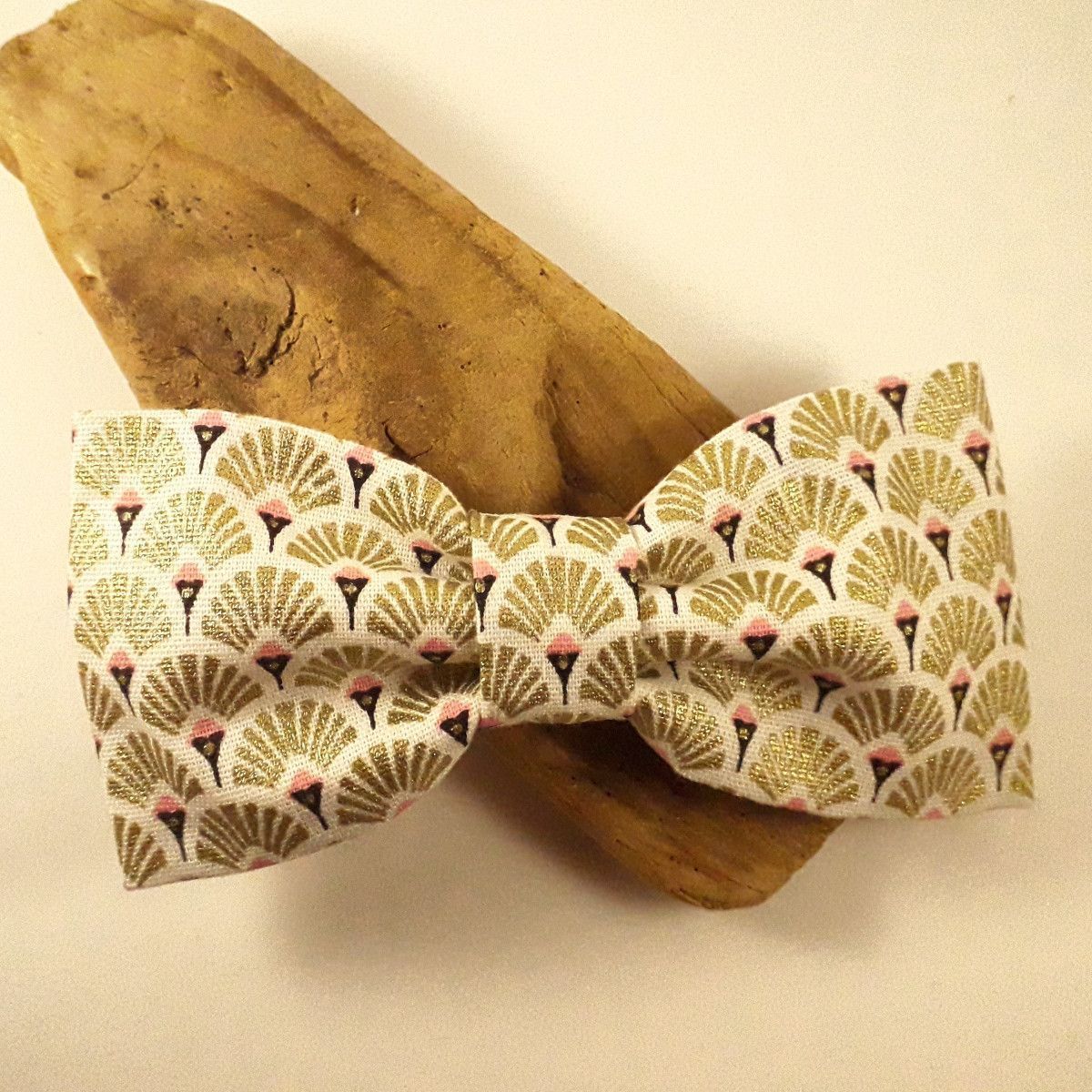 Sublime noeud papillon éventails dorés