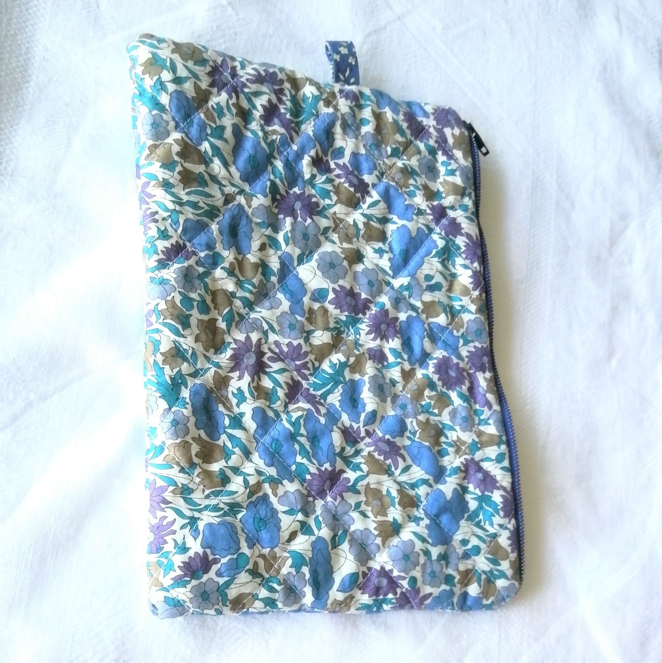 Trousse matelassée Betsy bleu