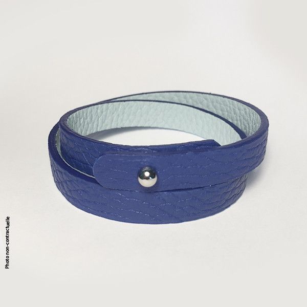 Bracelet d'amitié double face bleu