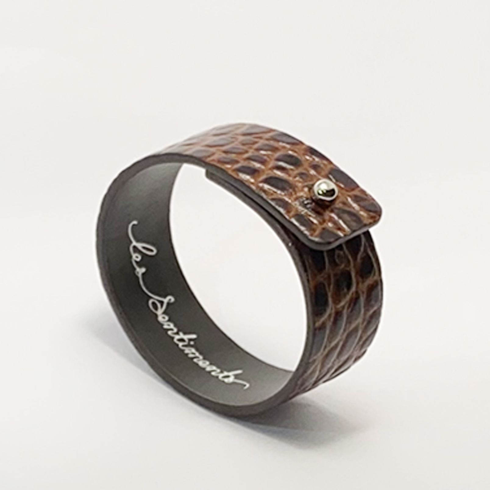 Bracelet Amitié en cuir impression croco