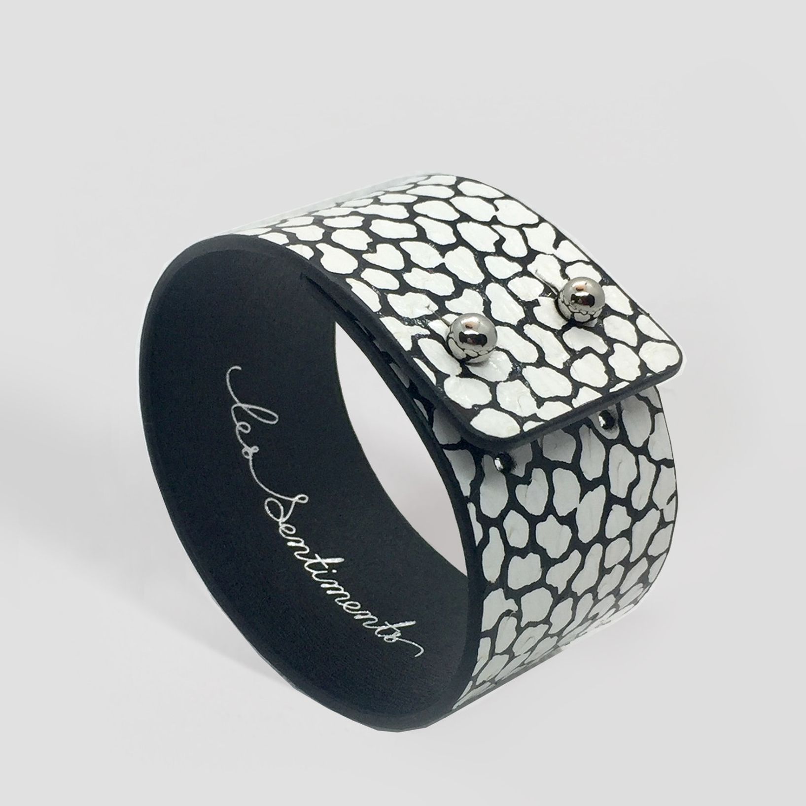 Bracelet Amitié noir et blanc, medium