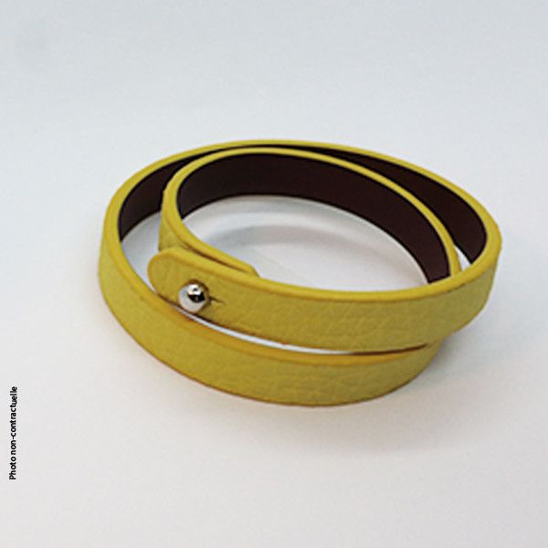 Bracelet d'amitié double face jaune