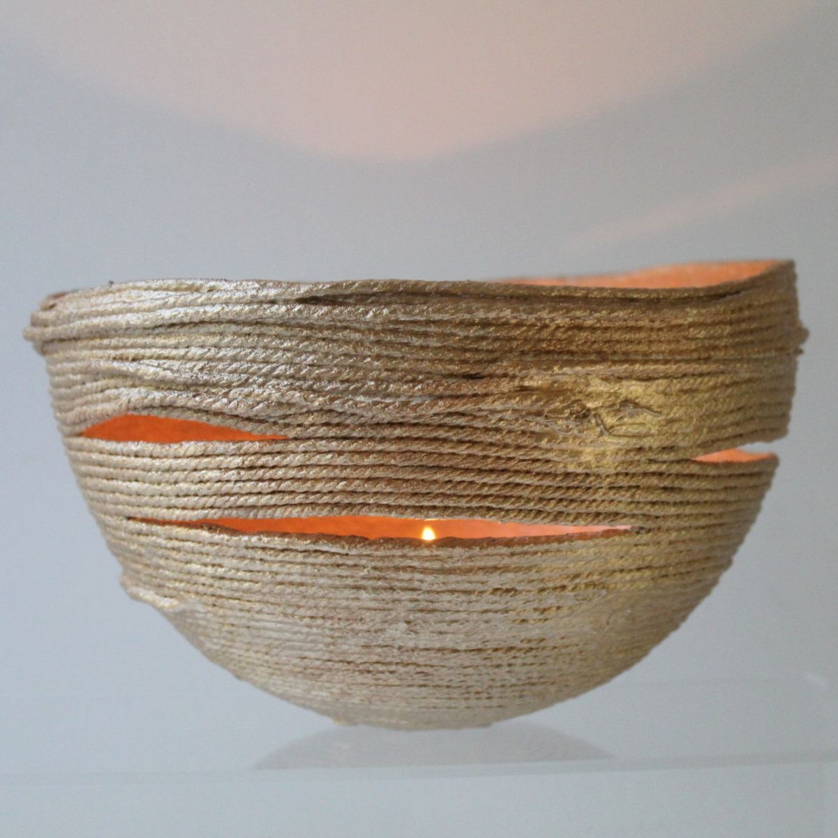 Photophore ajouré or