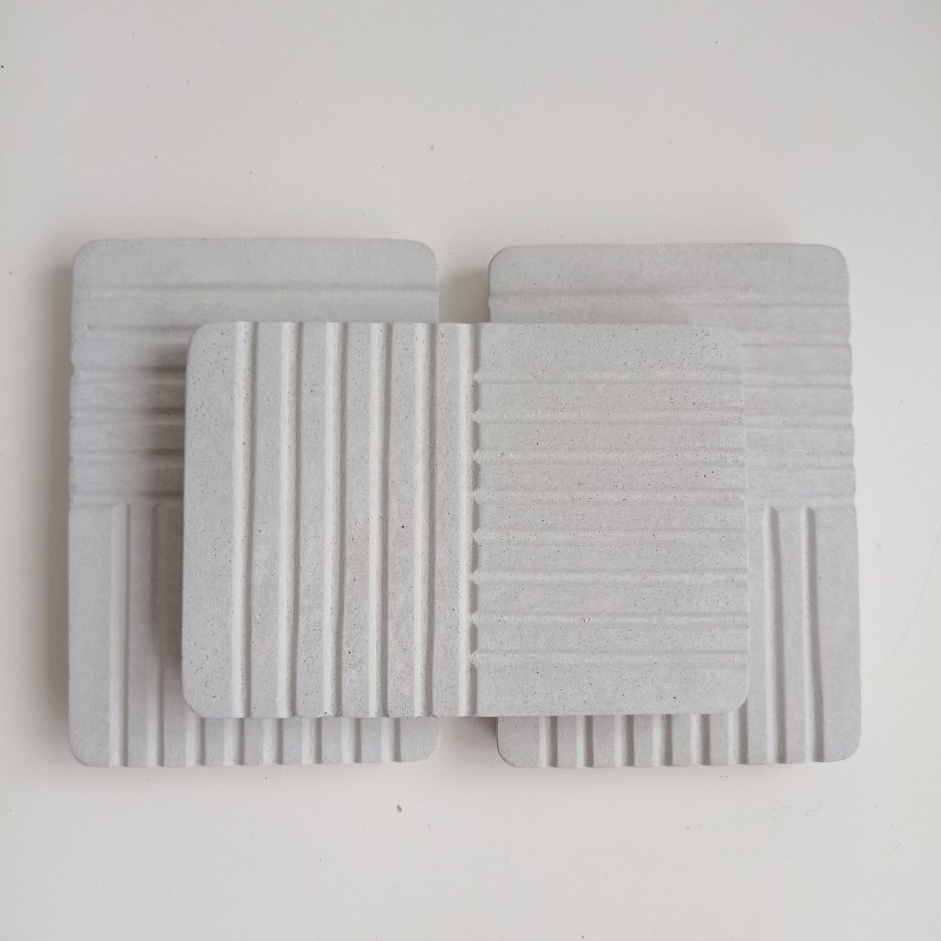 Porte-savons en béton gris