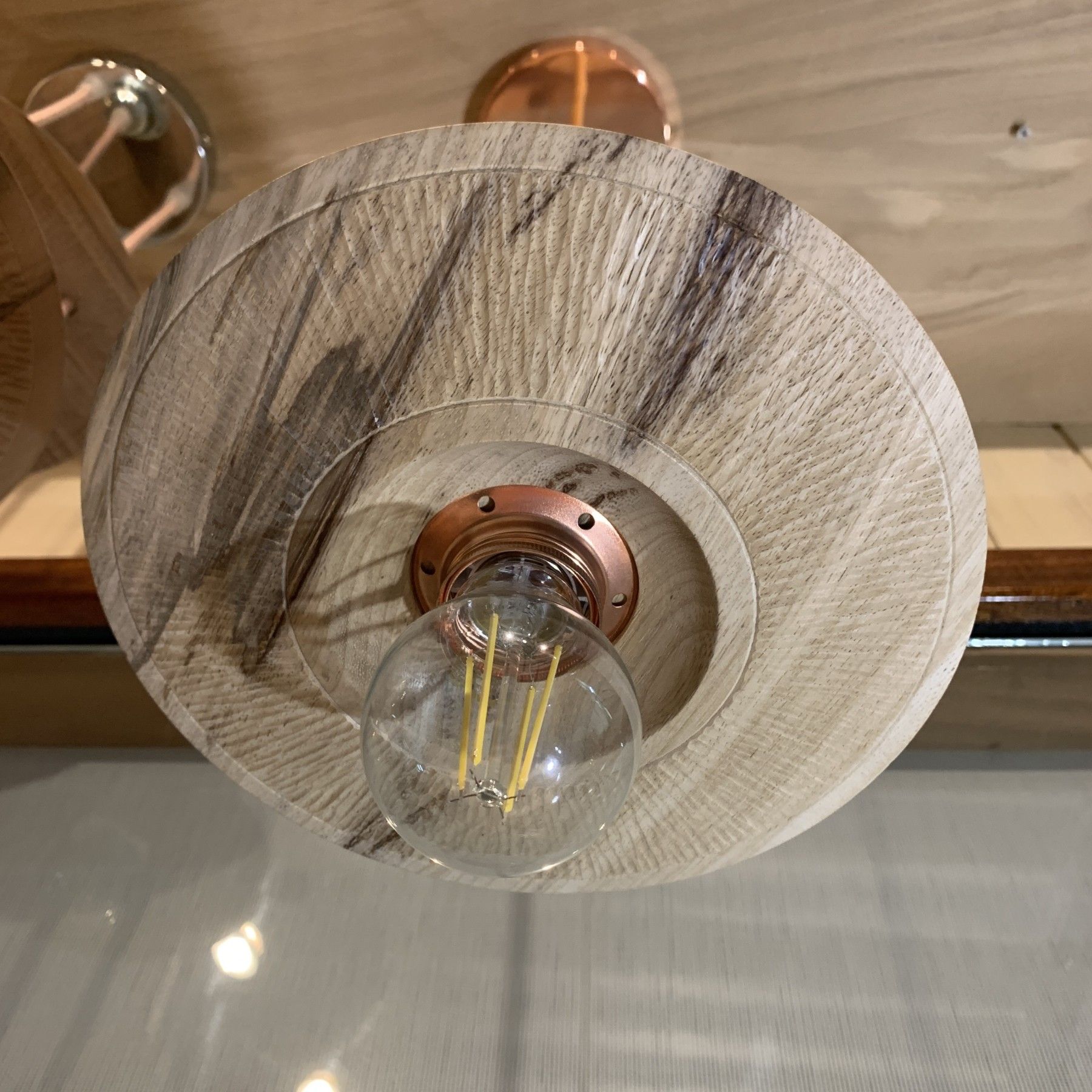 Lustre en Fraké bariolé