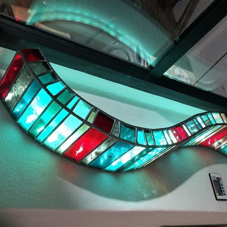 Lampe Courbes arc en ciel