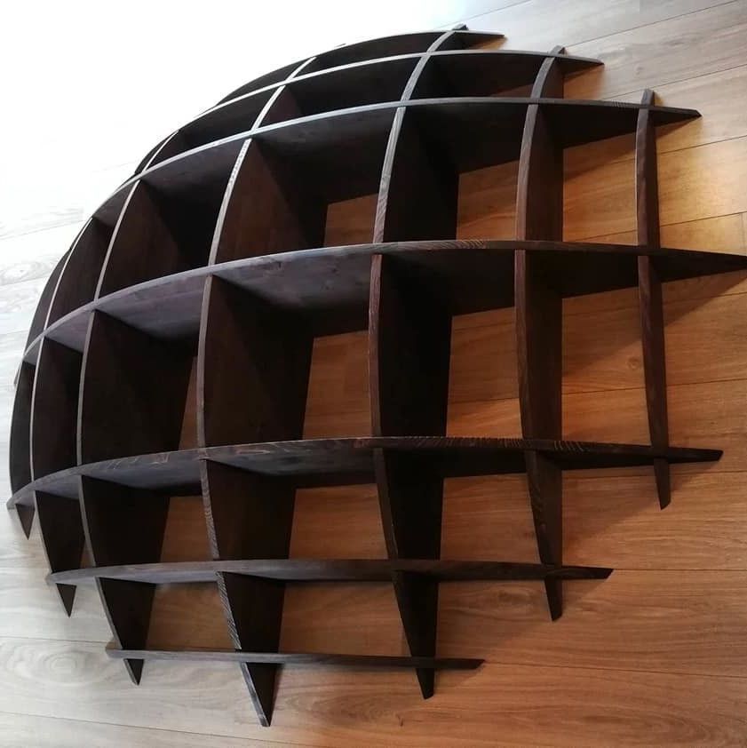 Bibliothèque ovale 200 x 170 cm