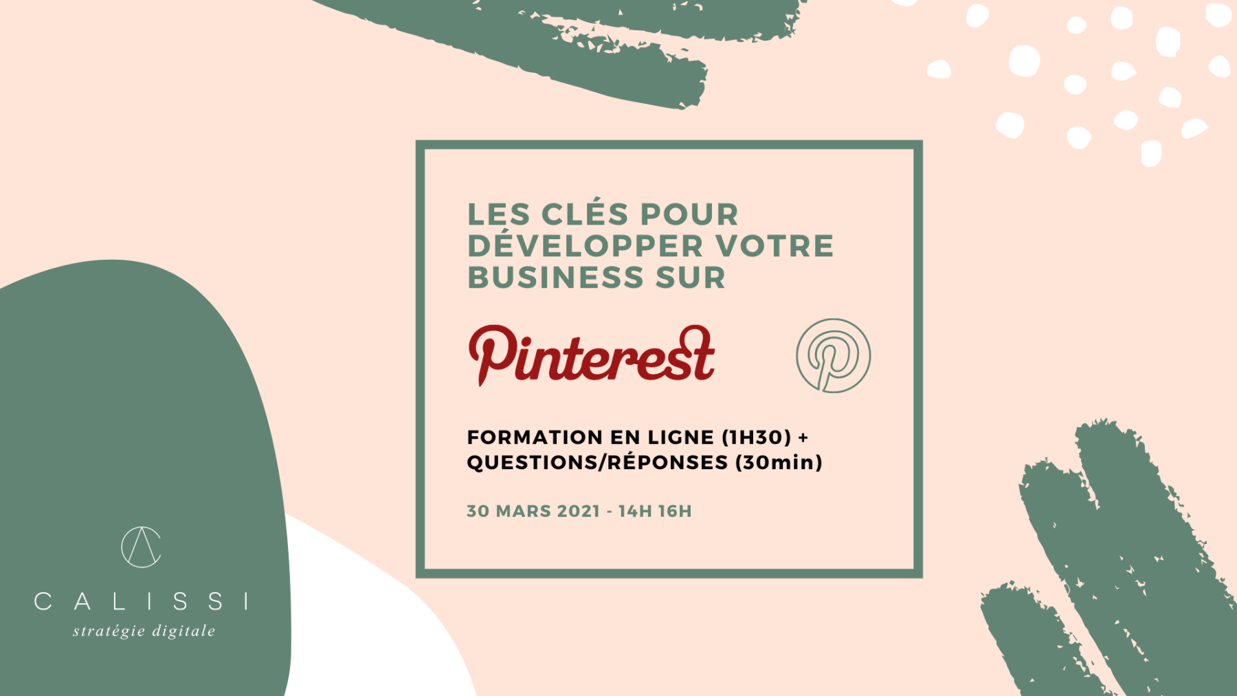 Formation Pinterest en ligne le 30 mars 2021