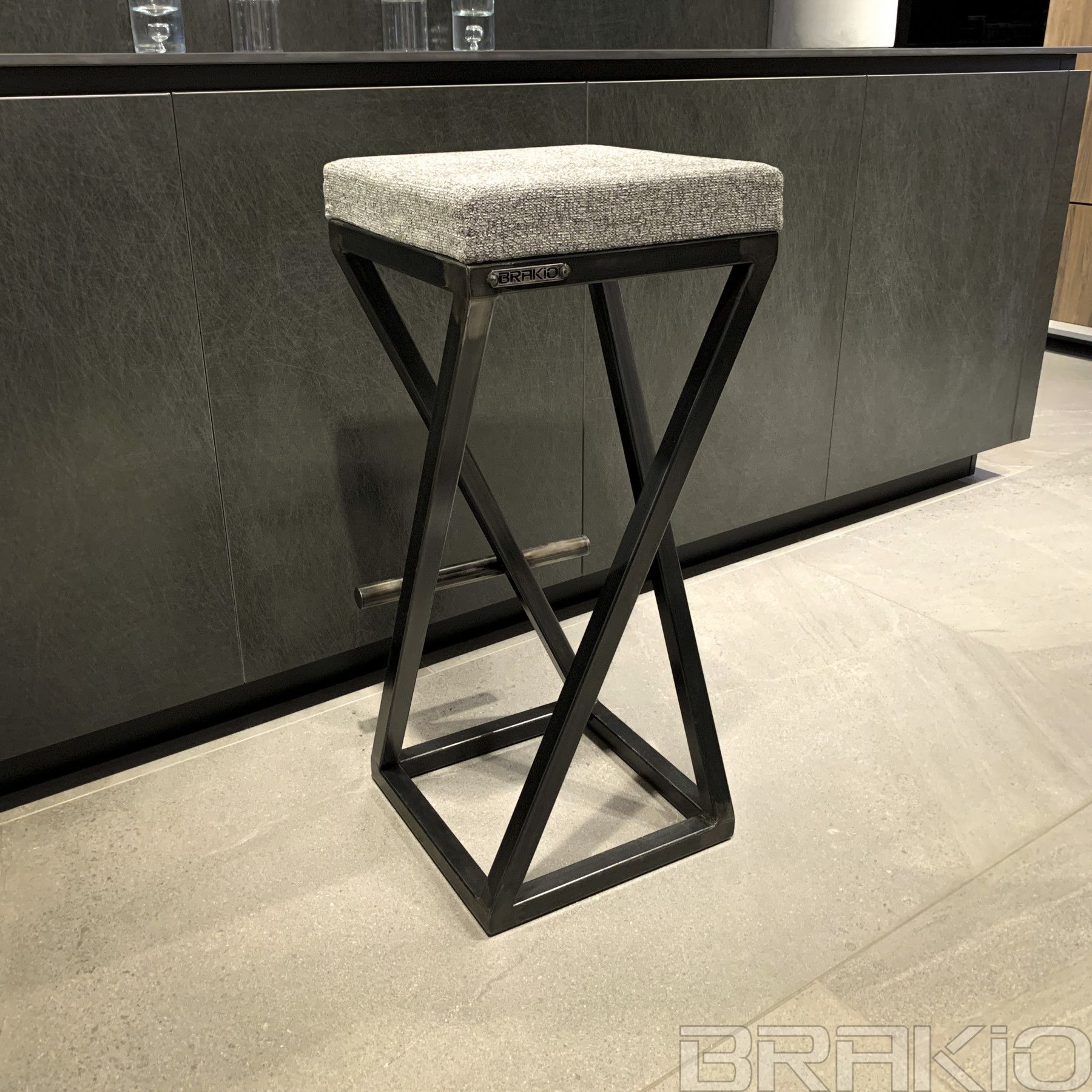 Tabouret de bar Sensation - Gris Chiné