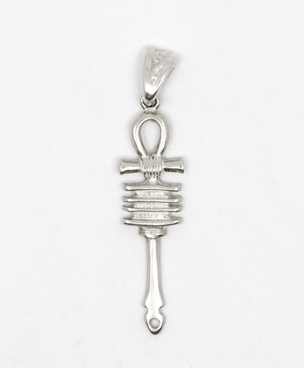 Pendentif clé de vie en argent massif