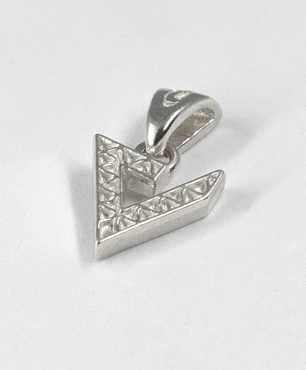 Pendentif force mentale argent massif