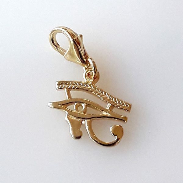 Bracelet Charms oeil d'Horus plaqué or