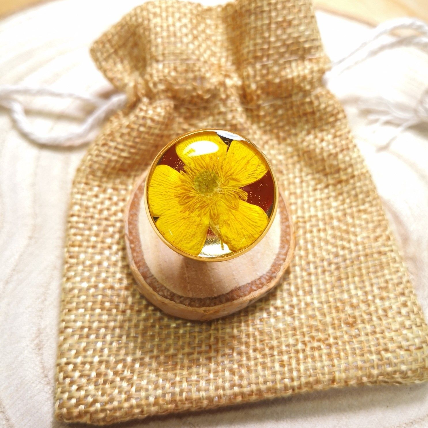 Bague Bouton d'or Dory