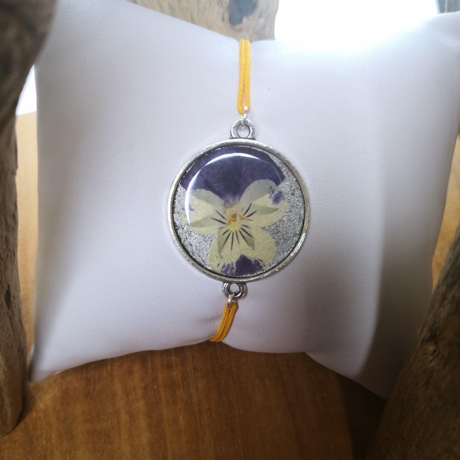 Bracelet pensée violette Malvina