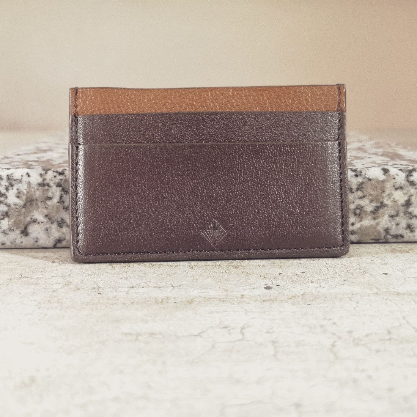 Lucien – Porte-cartes en cuir 5 emplacements – Chocolat