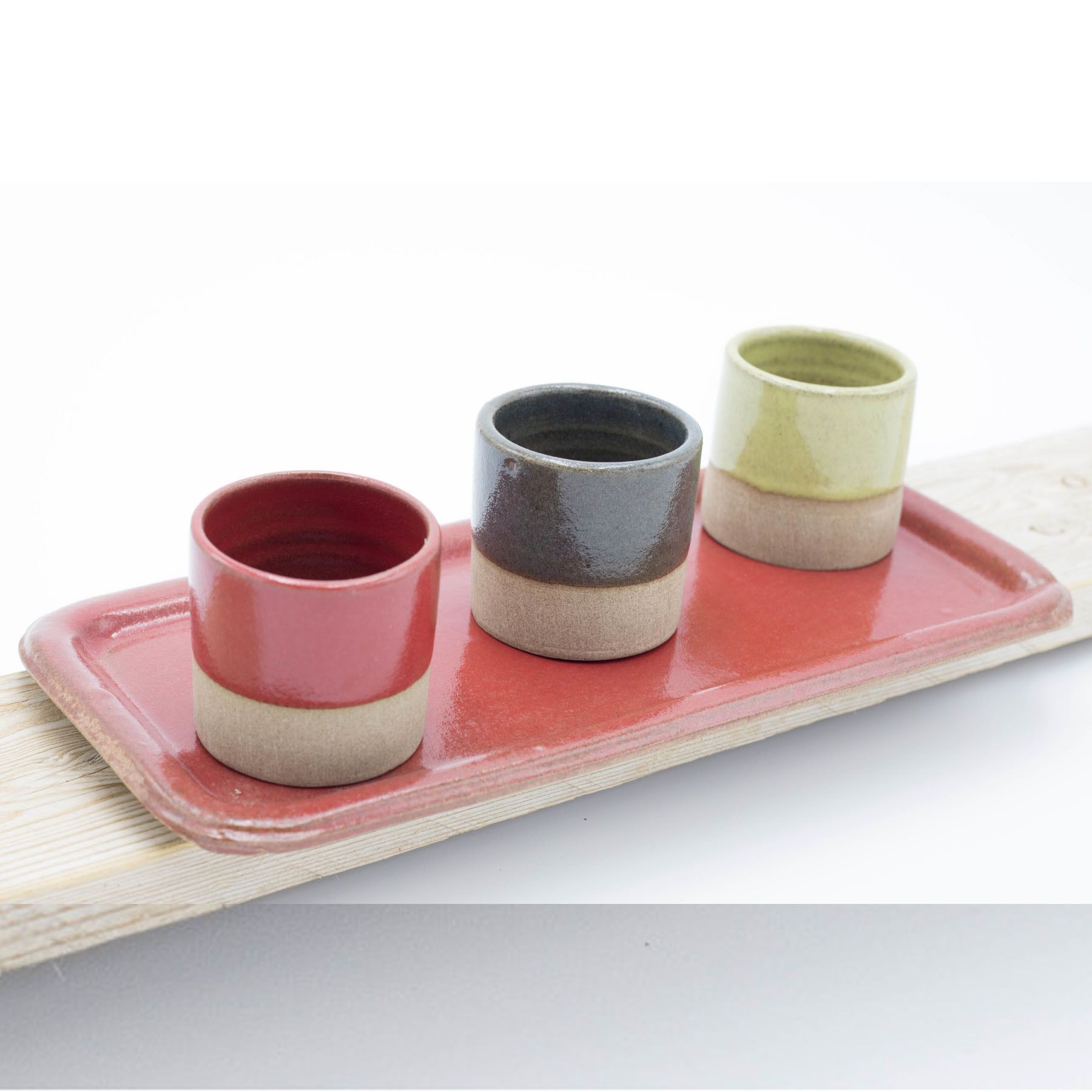 Ensemble pour café gourmand (plateau + trois tasses)