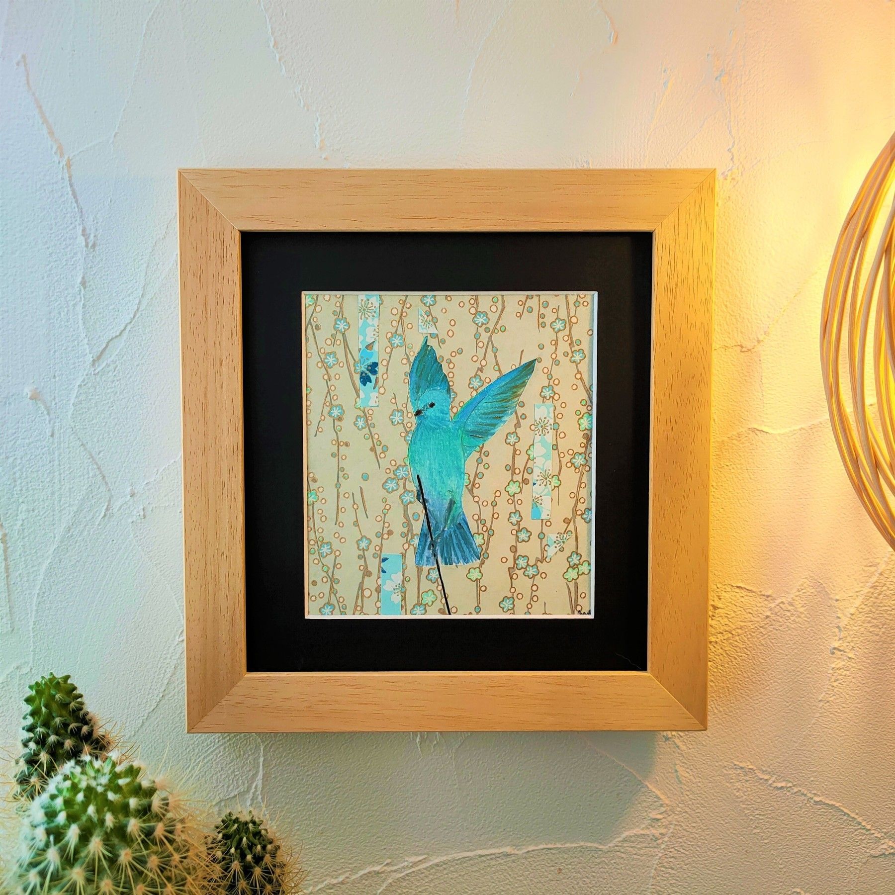 Bleu ciel - dessin encadré