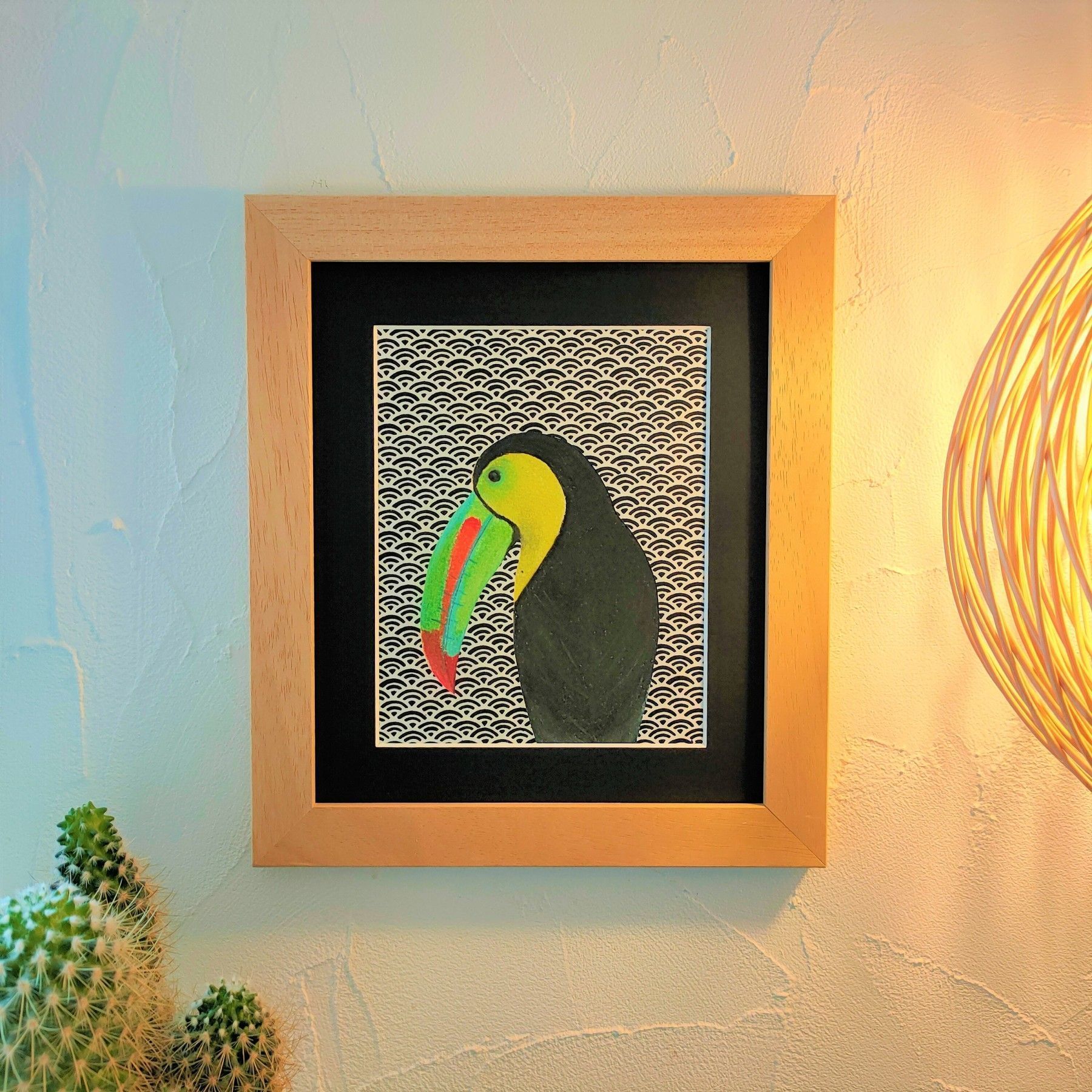 Toucan à carene - dessin encadré