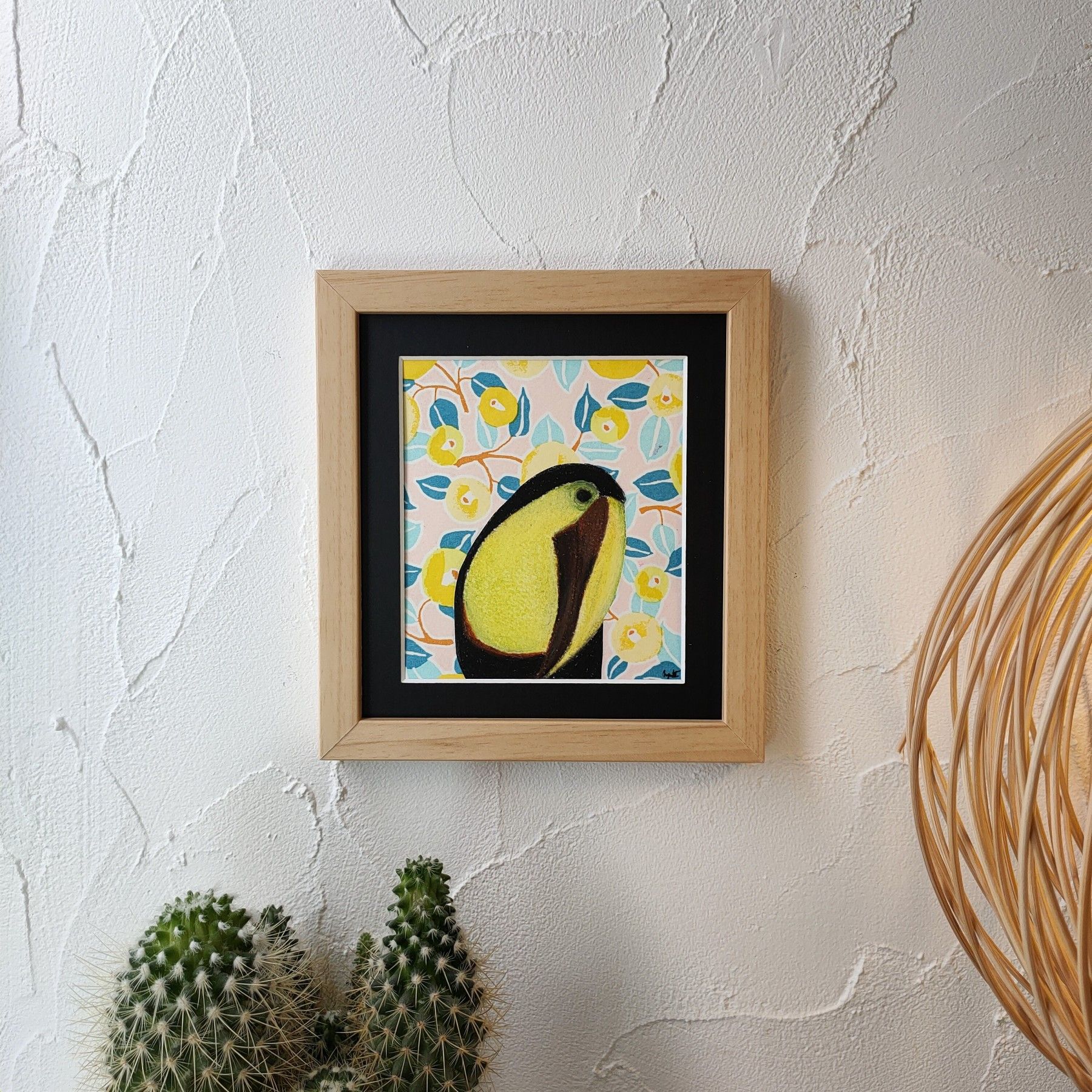 Toucan Lumière - dessin encadré