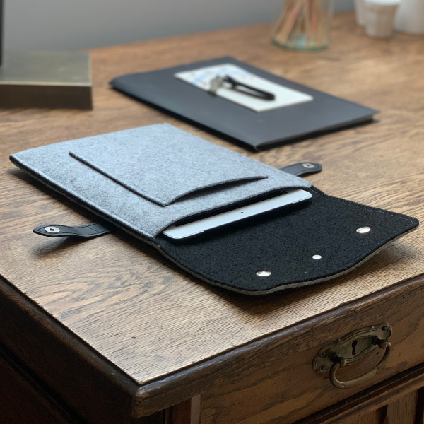 Housse iPad Pro 12.9 (2020) simili cuir avec anse