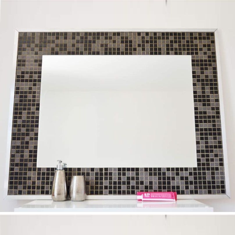 Miroir rectangulaire avec mosaïques
