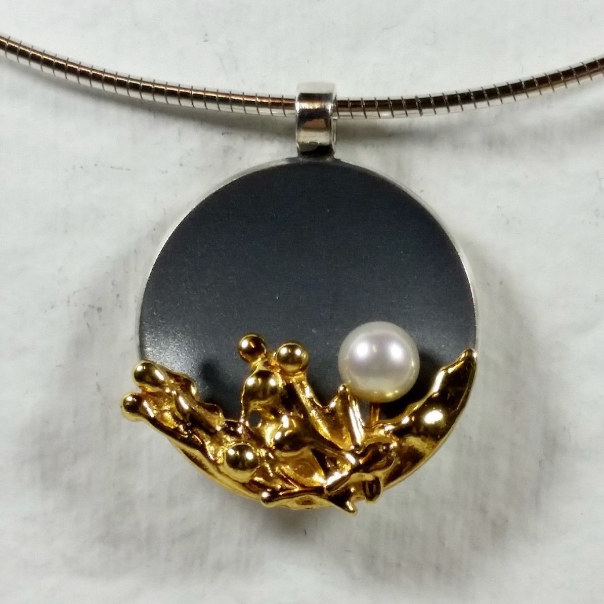 Collier argent et vermeil