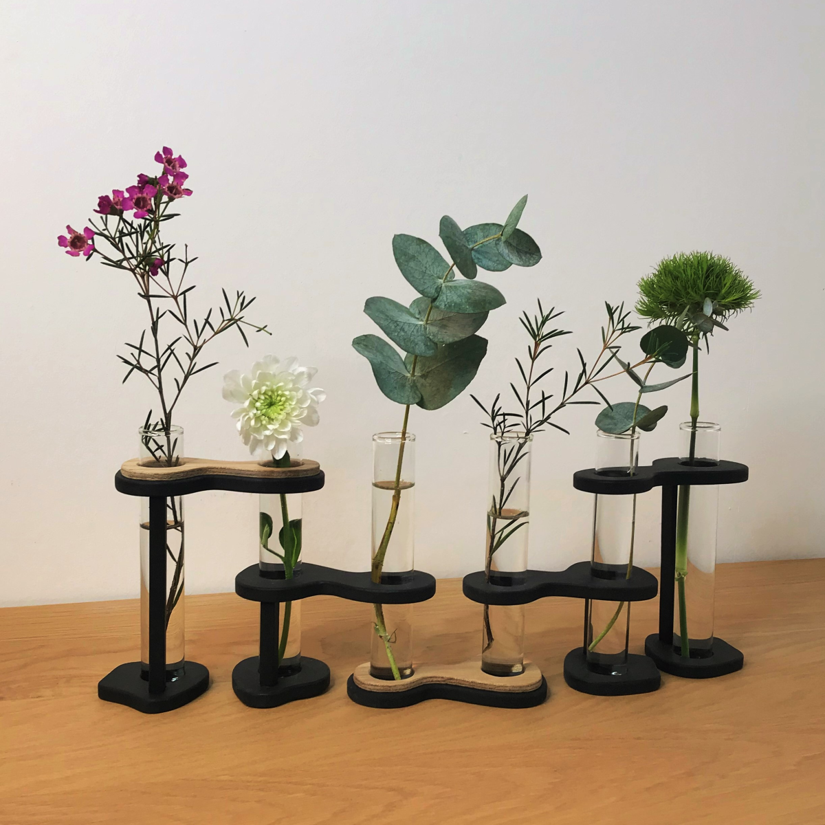 Vase verre et bois - SixFleurs