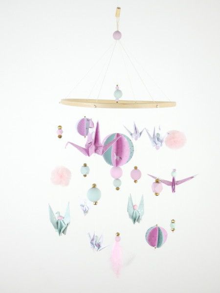 Mobile Bebe Licorne Origamis Et Cercle En Papier Rose Et Vert Eau L Atelier Des Createurs Mobile Bebe Licorne Origamis Et Cercle En Papier Rose Et Vert Eau L Atelier Des Createurs
