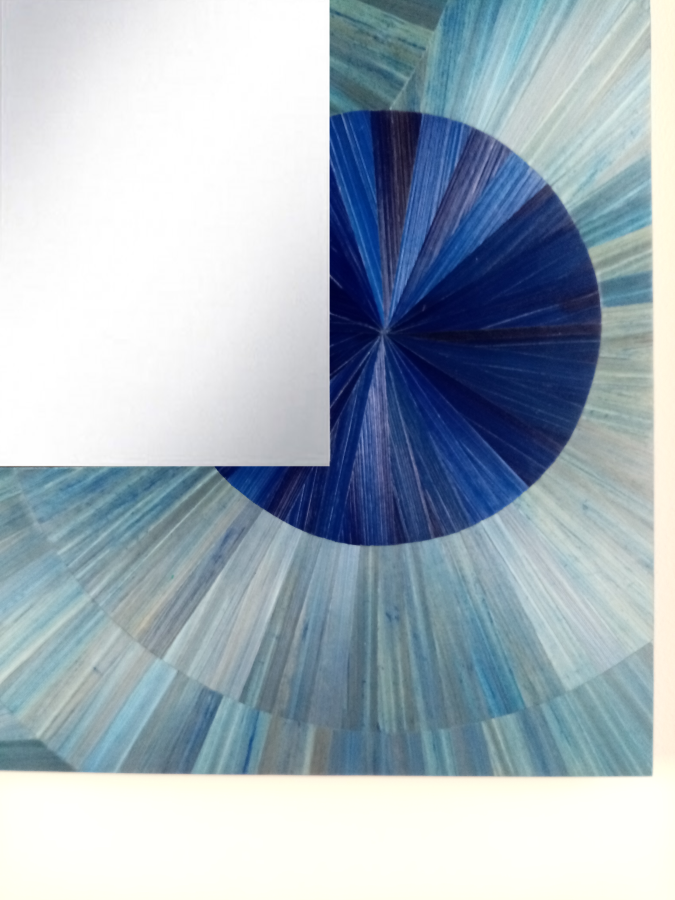 Miroir en marqueterie de paille