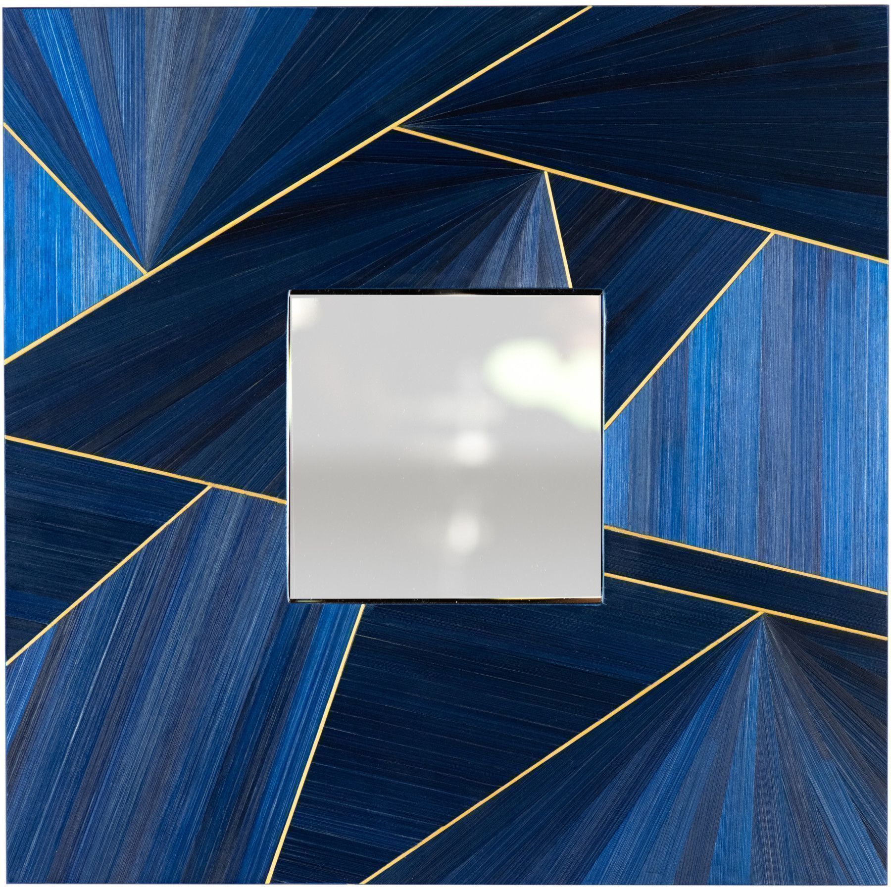 Miroir en marqueterie de paille