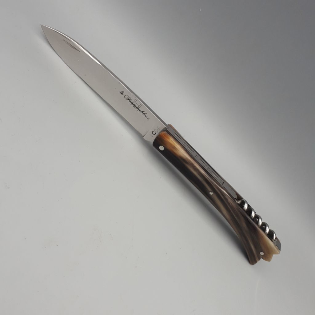 Couteau Fontainebleau tire-bouchon corne