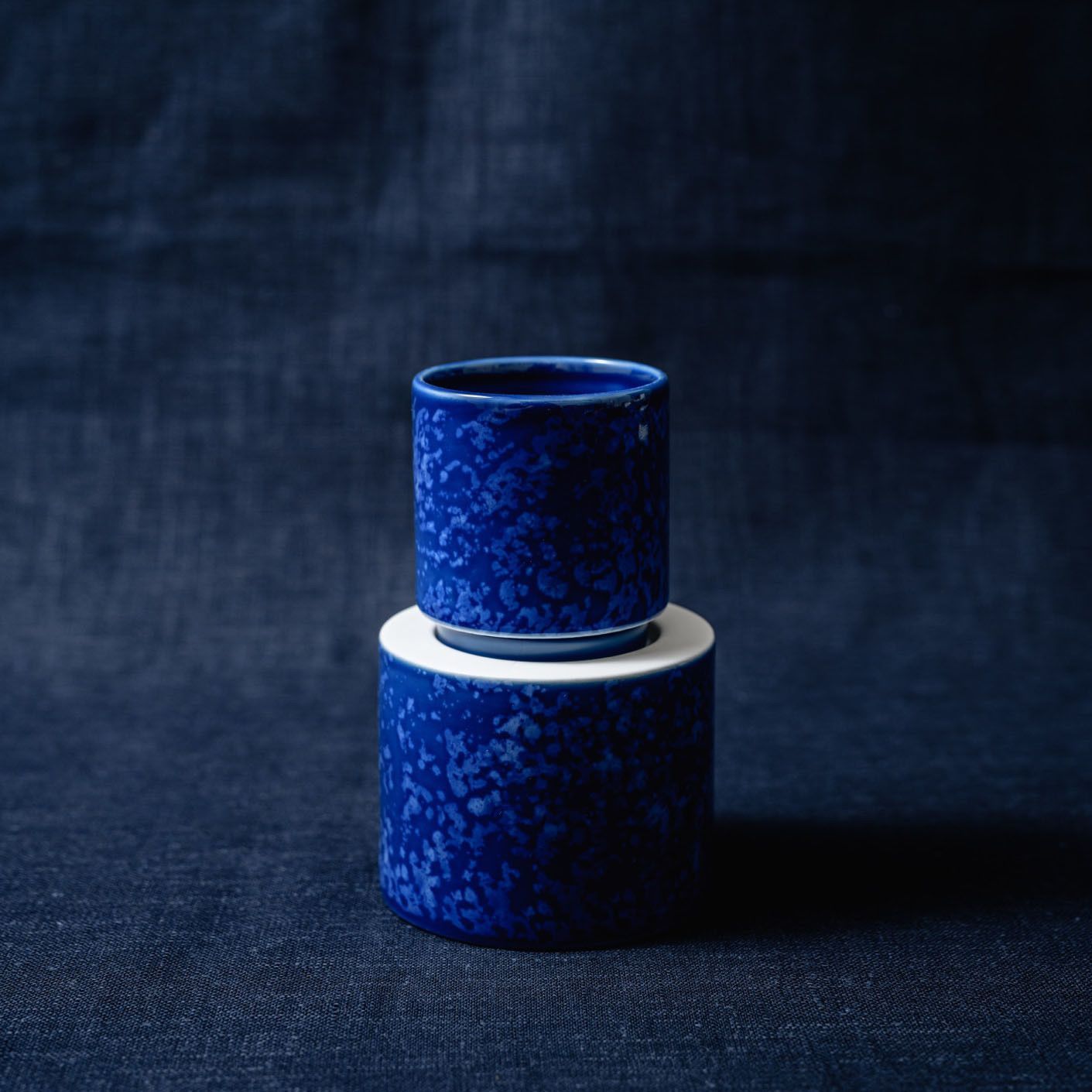 Tasses colonnade bleues (set de 2)