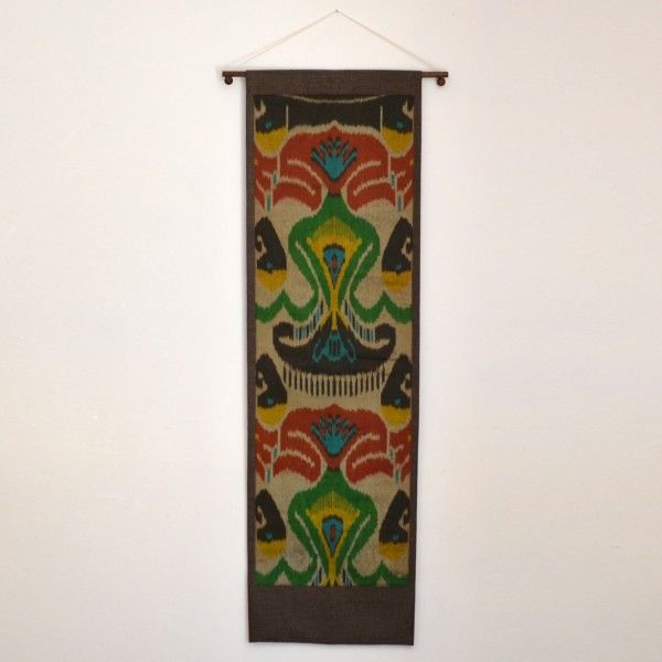 Tenture murale - Tissu précieux d'Asie Centrale - Pièce unique - L'Atelier  des Créateurs