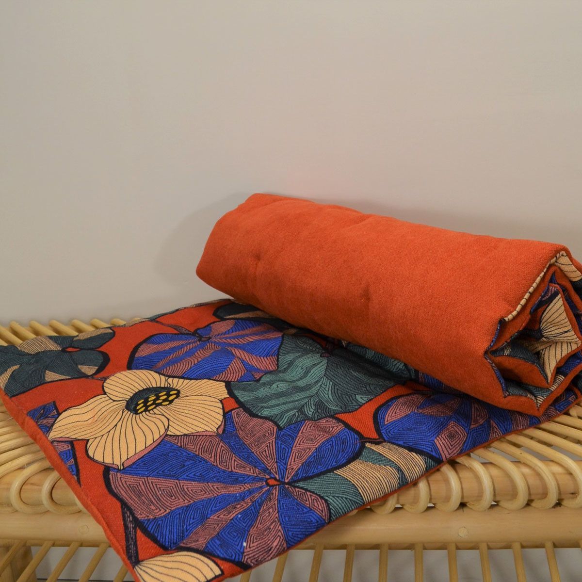 Matelas nomade en lin et velours