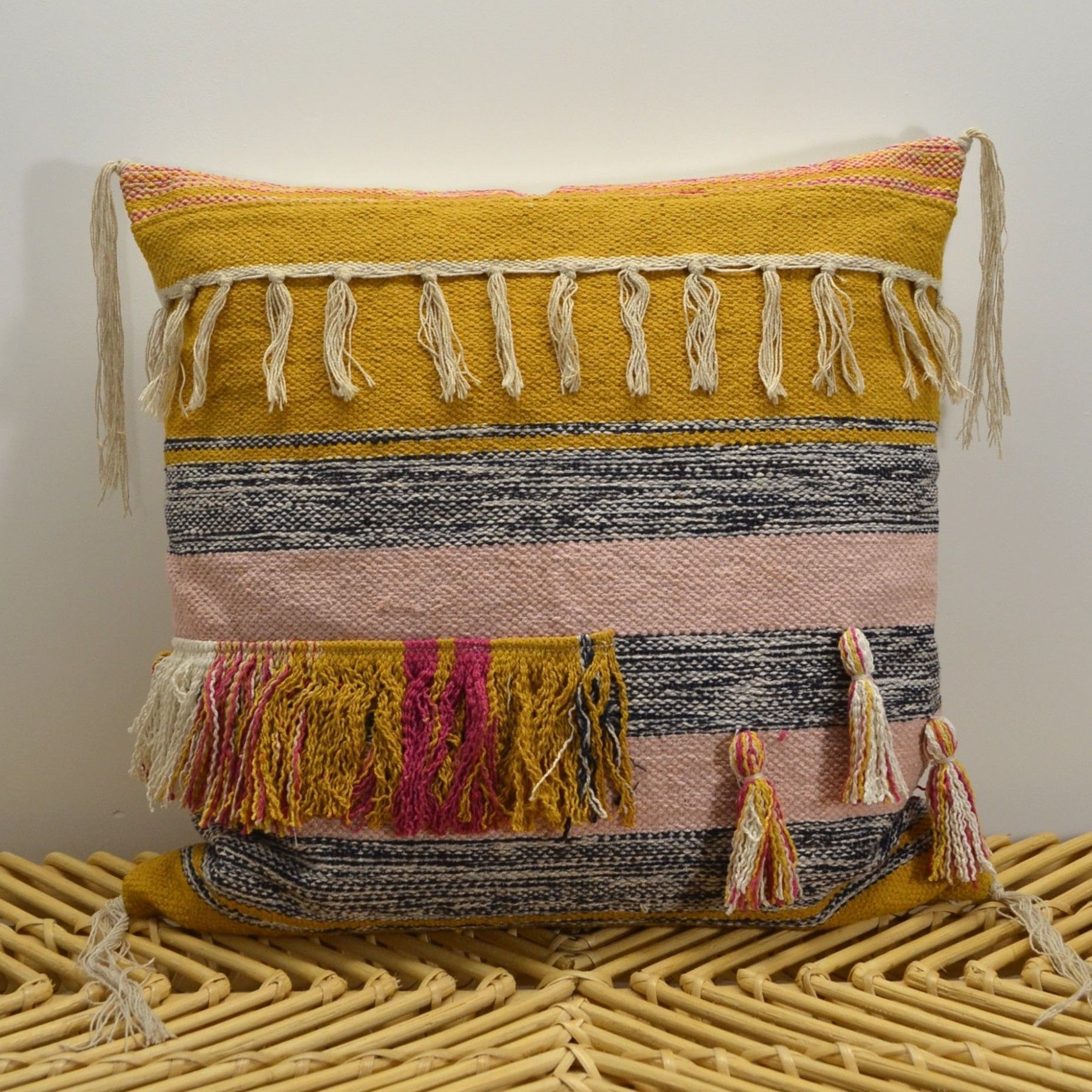 Housse de coussin bohème