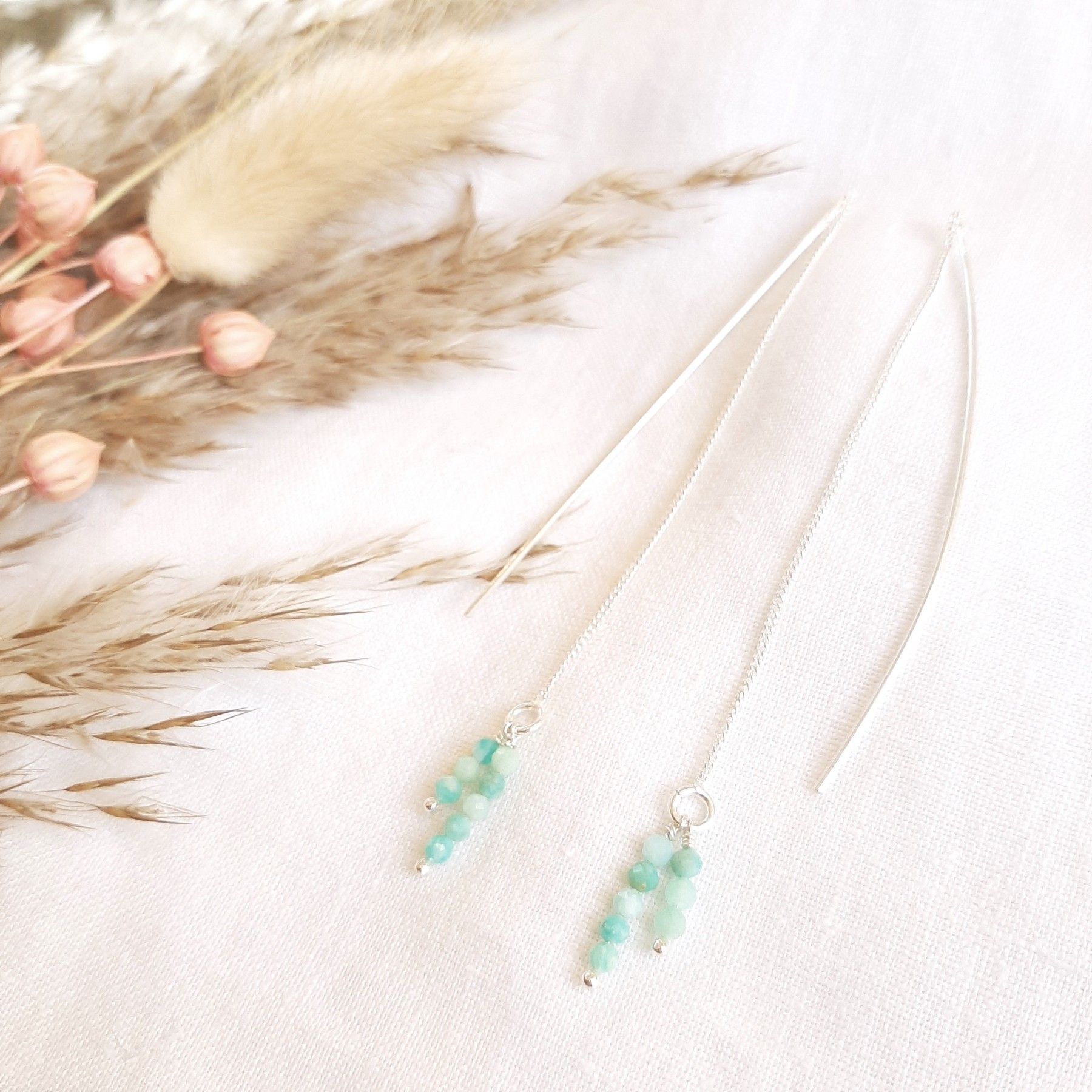 Boucles d'oreilles coeur de plume