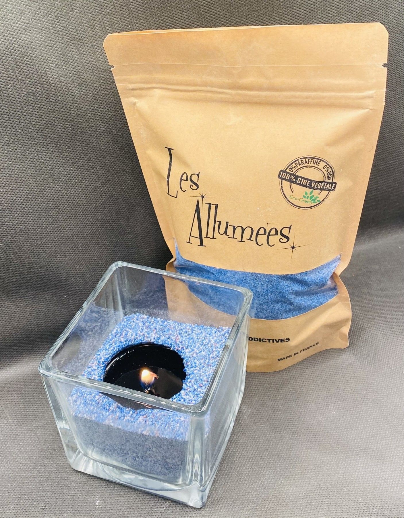 SABLE DE BOUGIE- Bleu Lagon