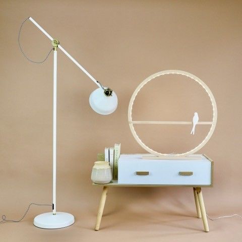 Lampe cercle avec une hirondelle