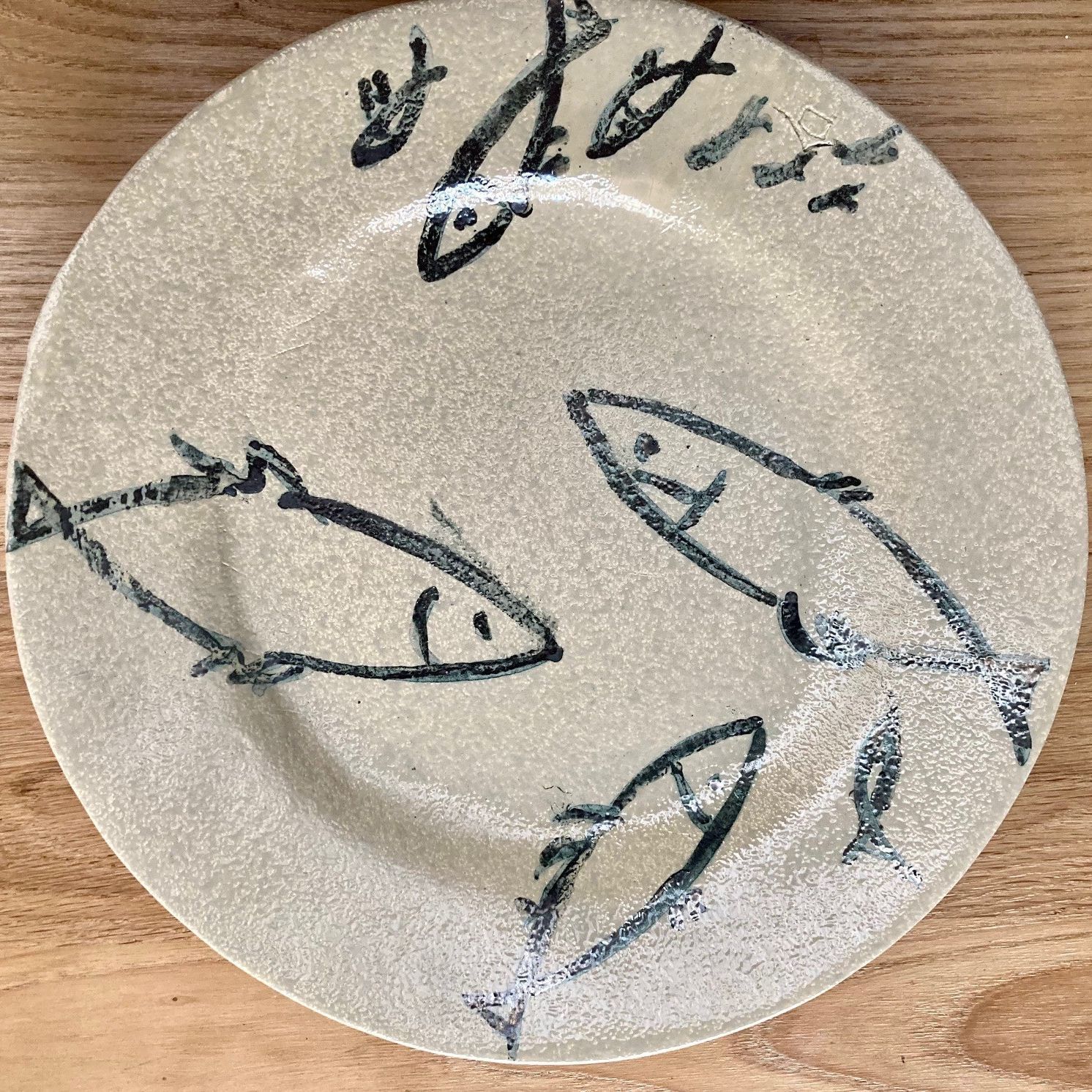 Plat décor poisson