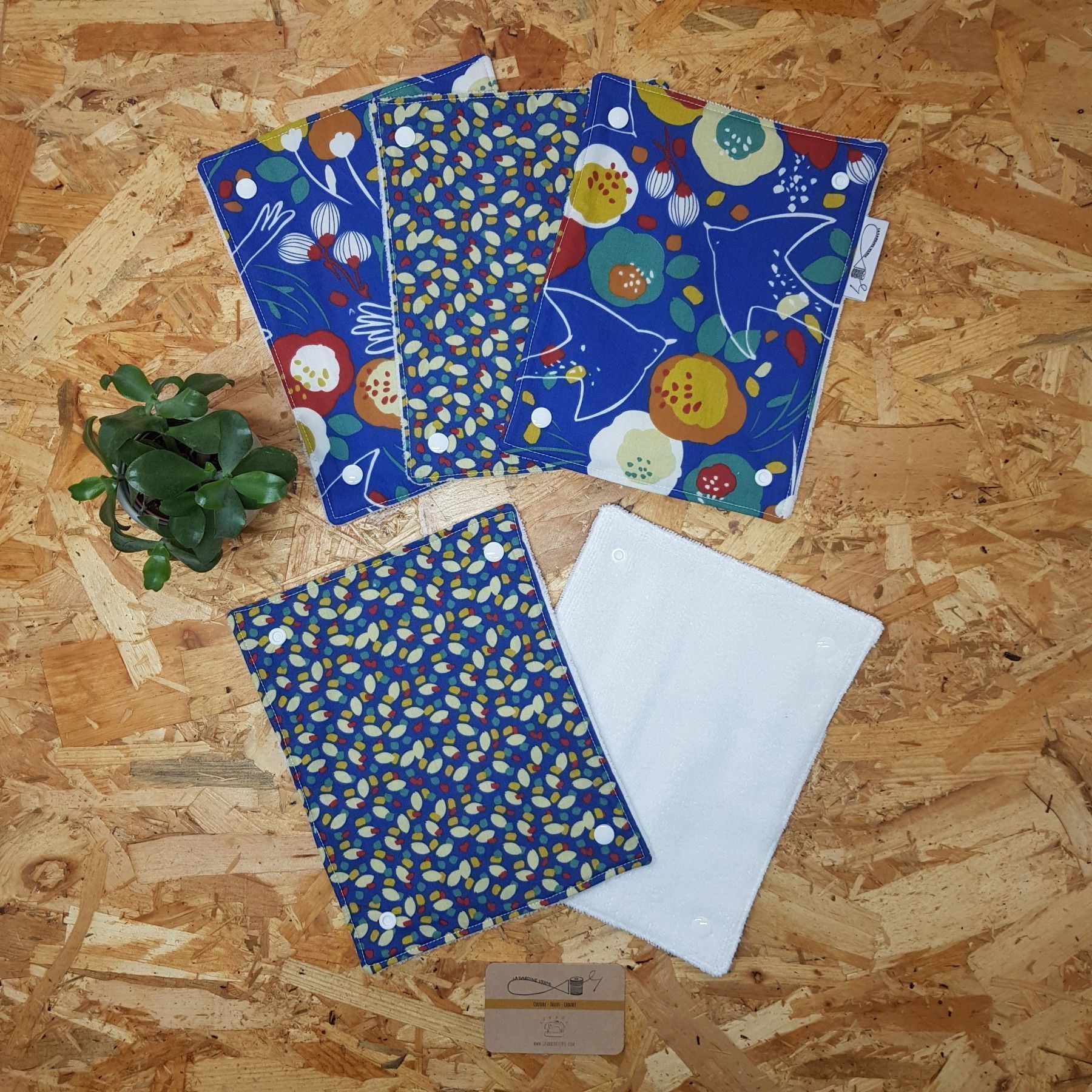 Rouleau d'essuie-tout lavable - Bleu