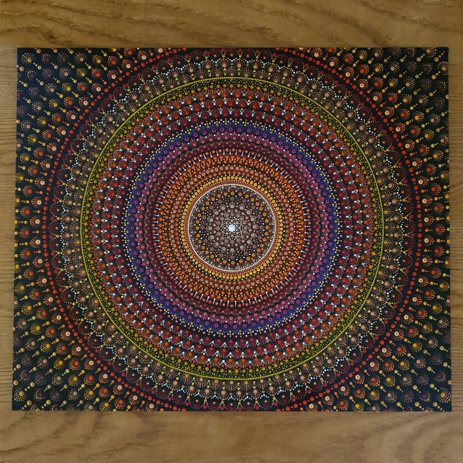 Tableau pointilliste mandala