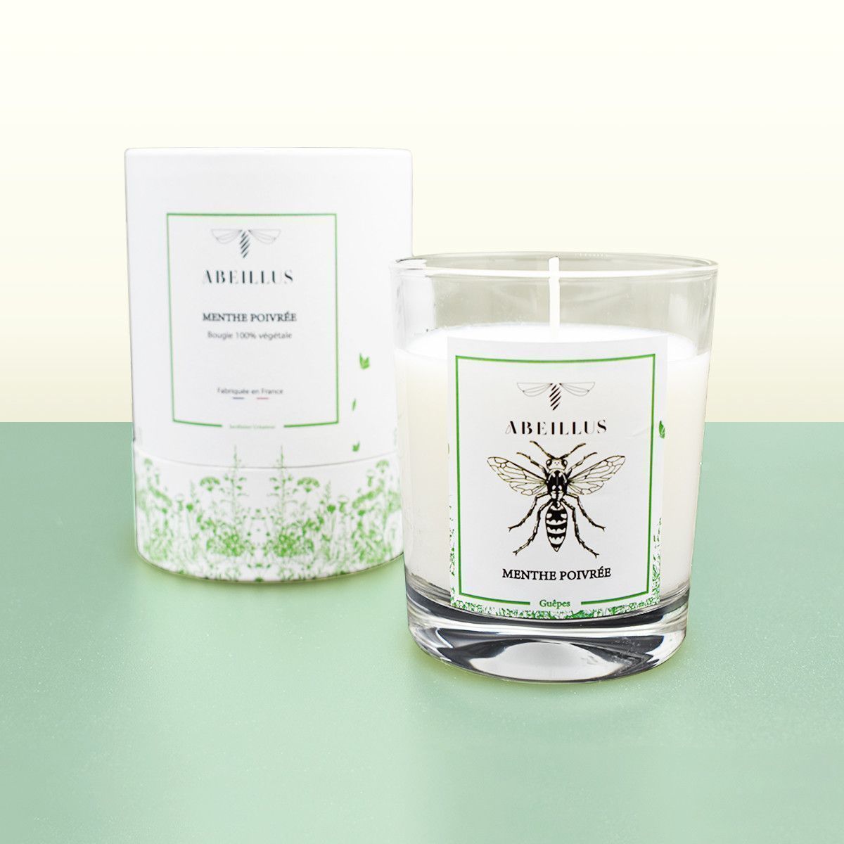 Bougie Menthe poivrée - Guêpes - Collection Jardin en Été
