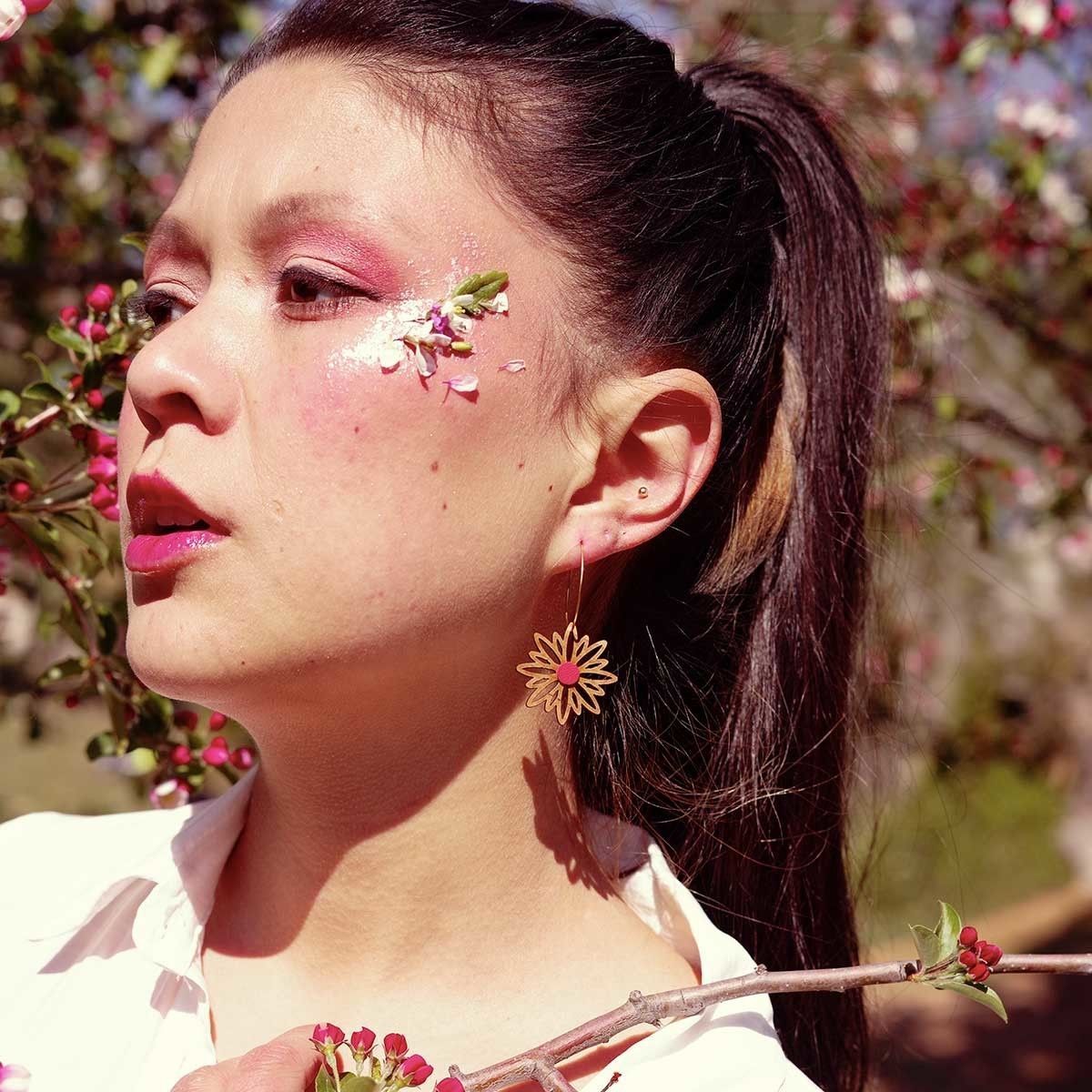 Boucles d'oreilles en bois Asteral