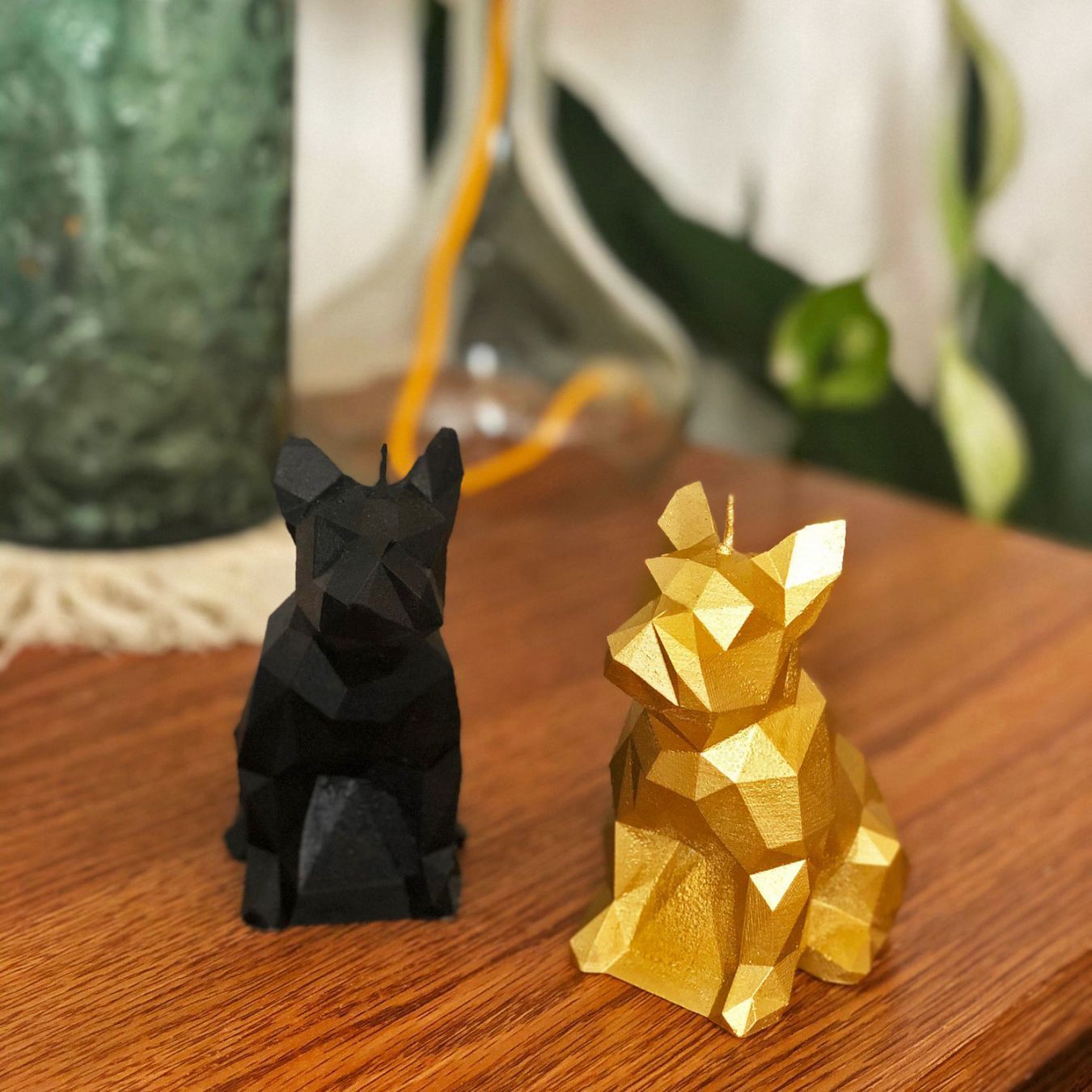 Bougie Bulldog doré