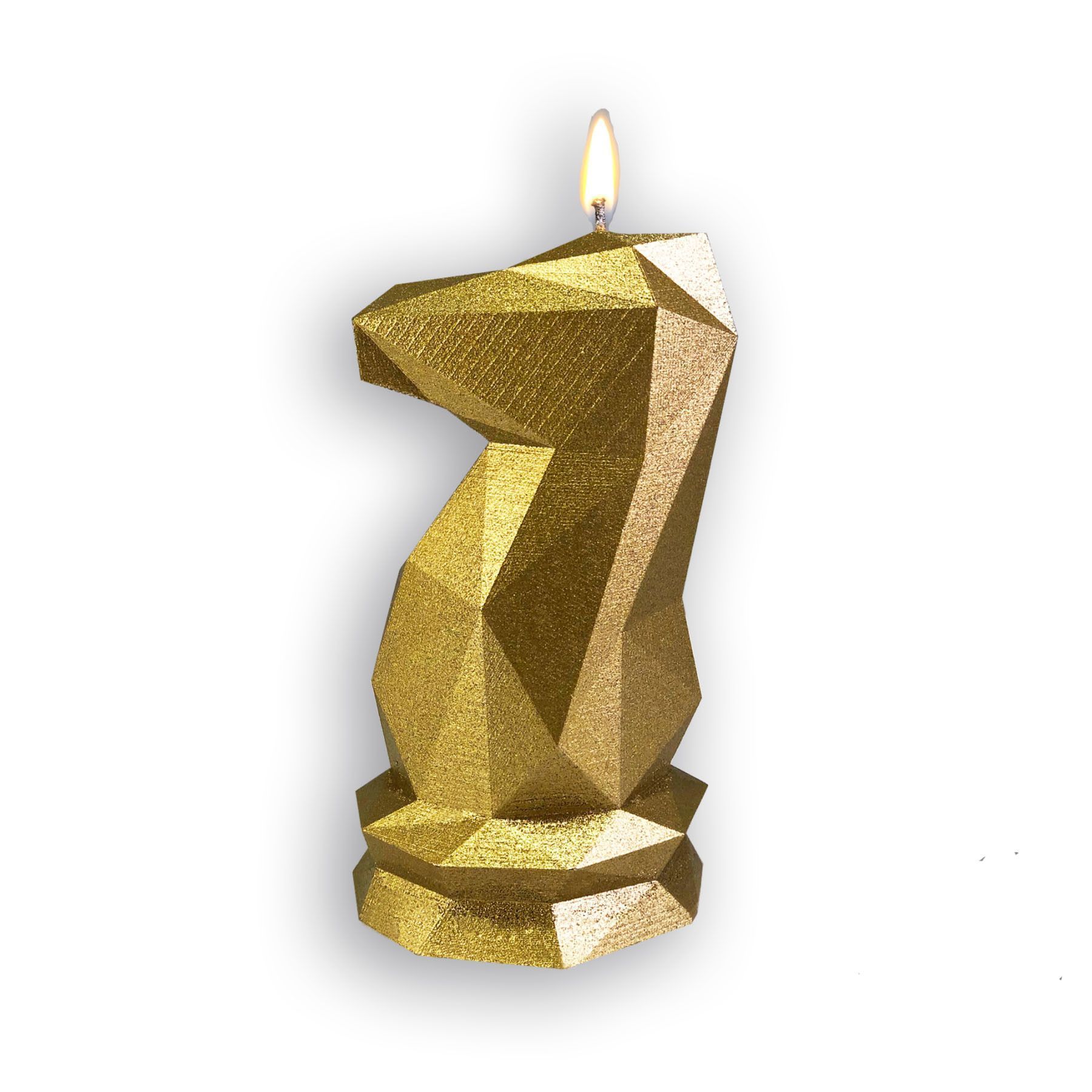 Bougie Cavalier échec doré