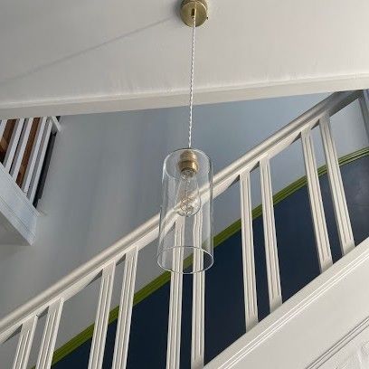 Suspension Verre et Laiton - Transparence -