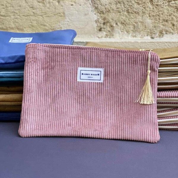 Pochette en Velours Rose