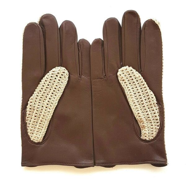 Paire de gants gris anthracite chinés à poignets en maille côtelée