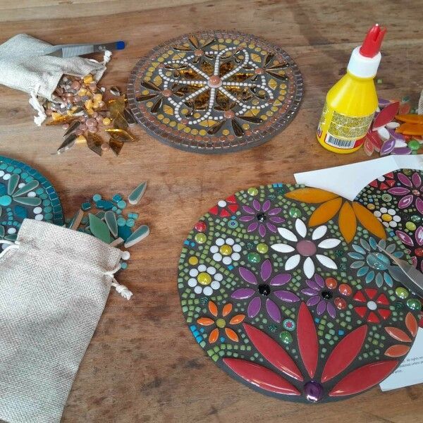 Kit de mosaïque de verre pour adultes, kit de montagnes russes en mosaïque,  carreaux de mosaïque en verre de couleurs mélangées bricolage pour adultes  débutants