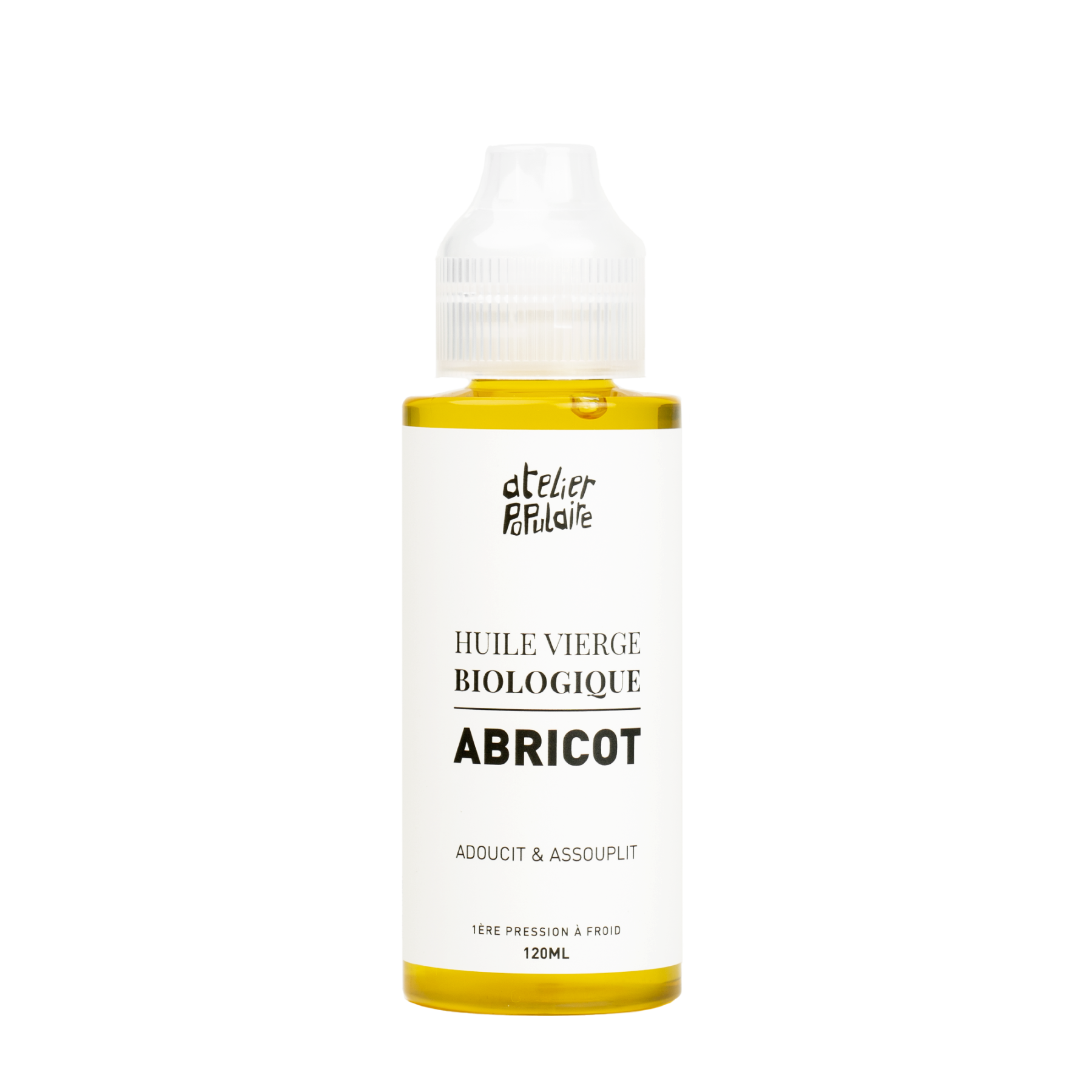 Huile vierge d'Abricot certifiée bio - Atelier Populaire - 120ml